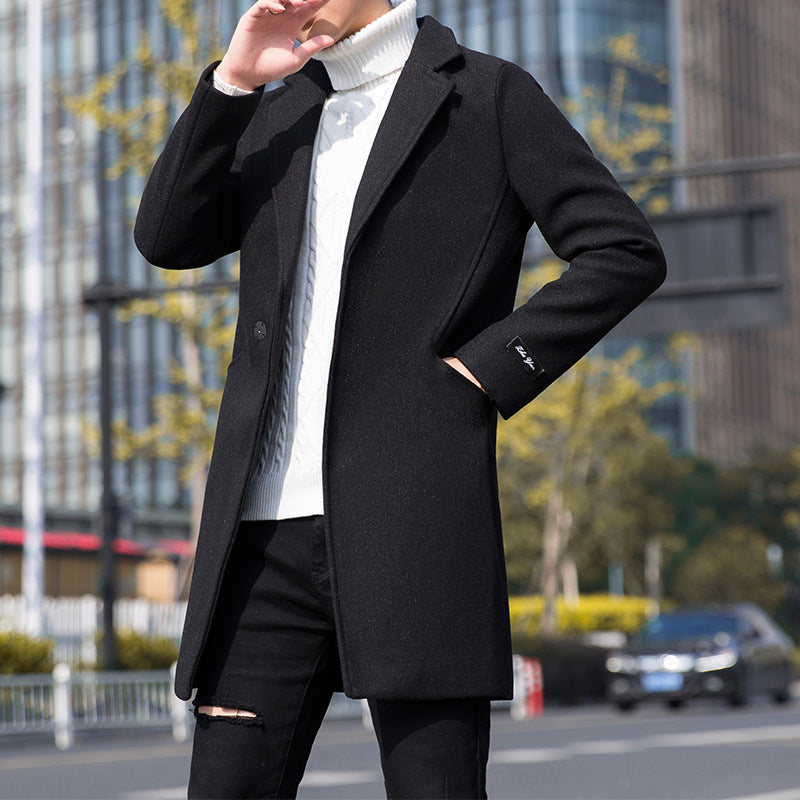 Men's Slim-Fit Trench Coat