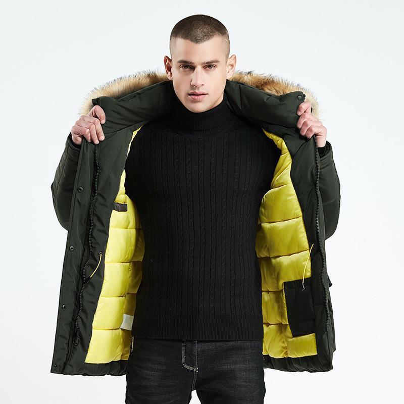 Men Winter Long Cotton warm Jacket