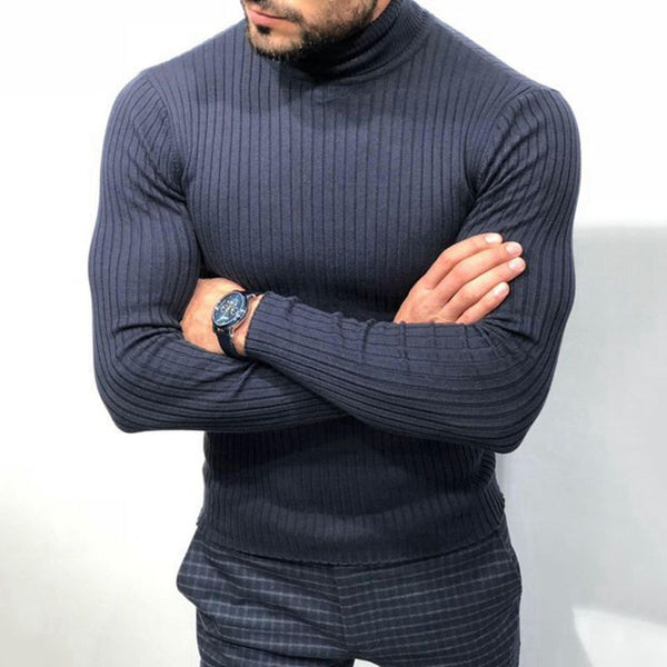 High-necked Black Sweater