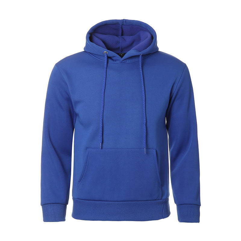 Velvet Solid Pullover Hoodie