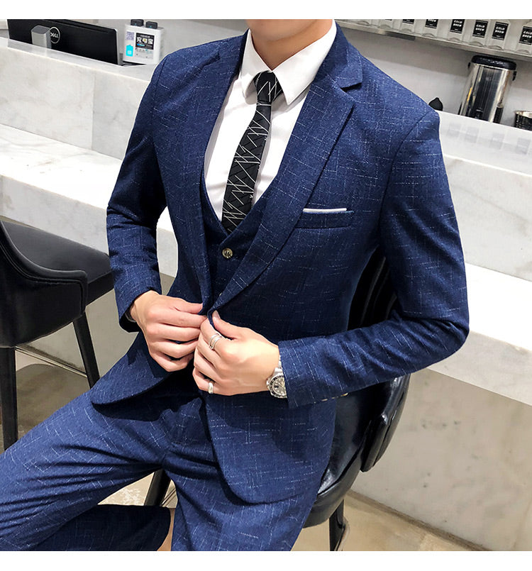 Three-piece dress suit for men