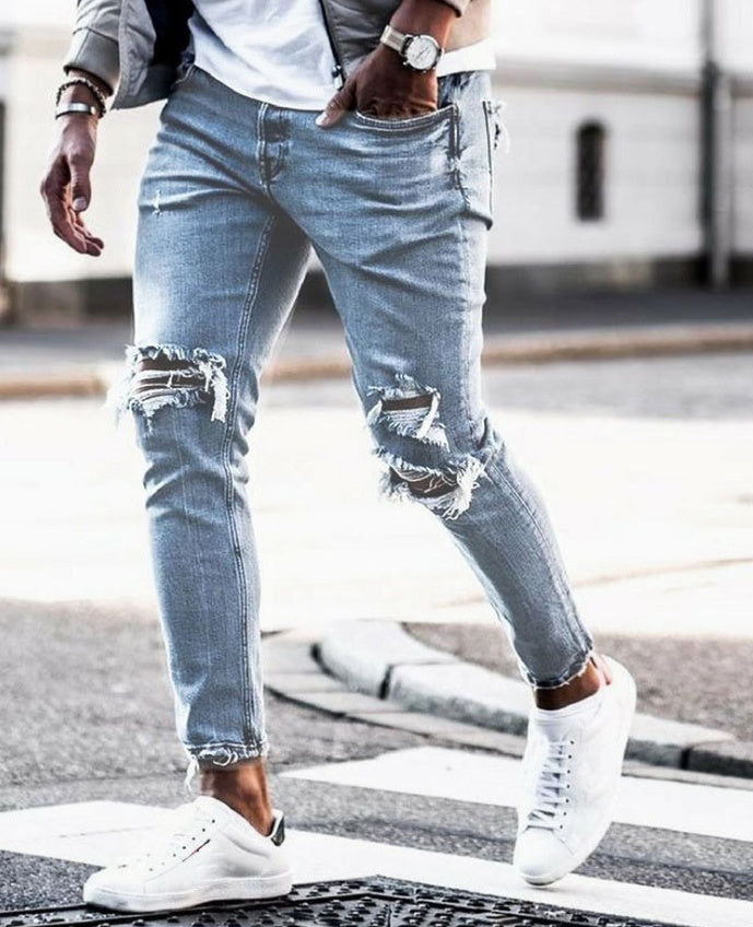 Ripped Skinny Streetwear Jeans mens