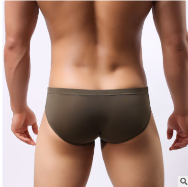 Ultra-thin Transparent Ice Silk Men's Briefs