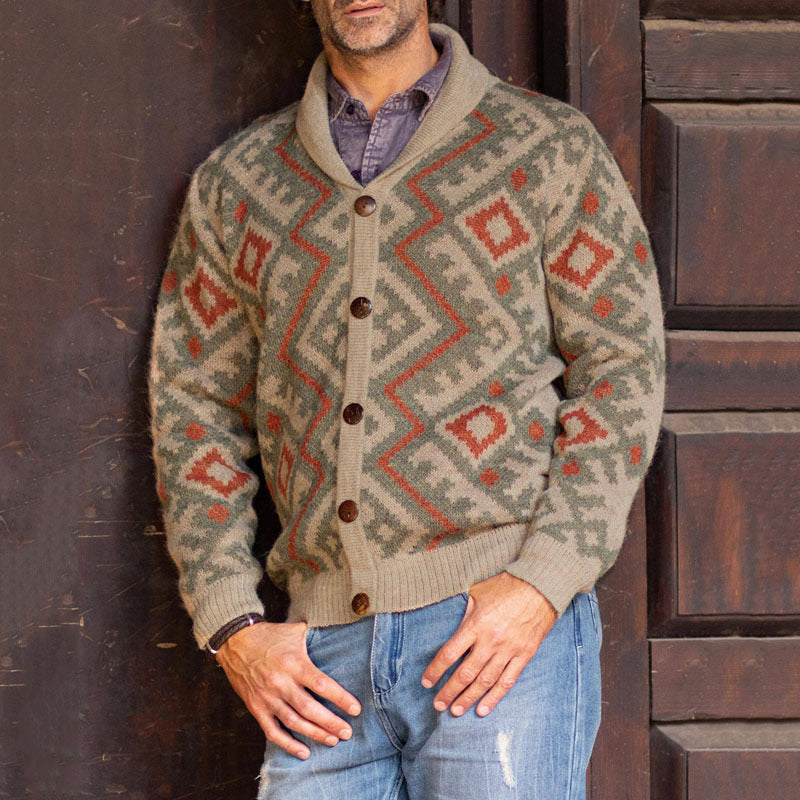 Plus Size Men's Knitted Sweater Winter Warm Coat