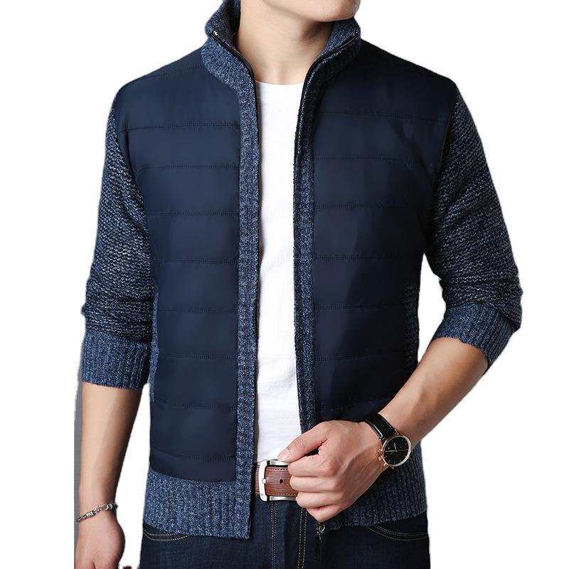 Men's zip knit cardigan jacket