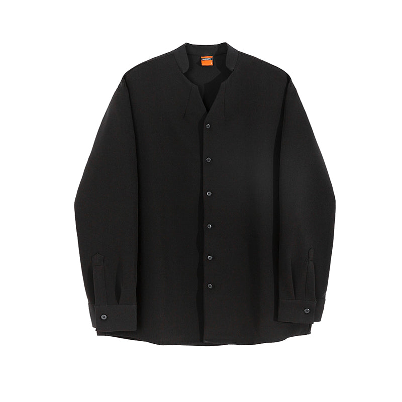 Stand-up Collar Slim Shirt