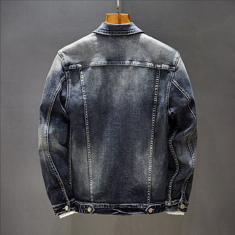 Handsome Loose Retro Cotton Denim Jacket Men