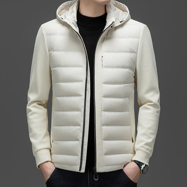 Hooded White Duck Warm Down Jacket