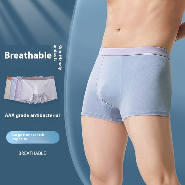 Men's Comfortable Mid-waist White boxers