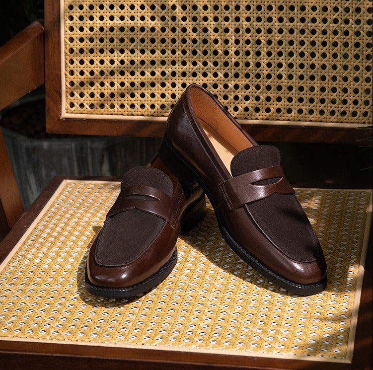 Paris Contrast Penny Loafers