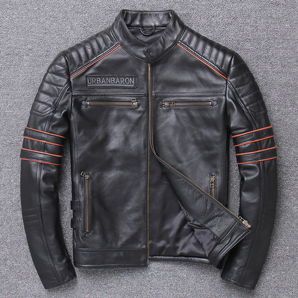 Harley Genuine Leather Men's Motorcycle Riding Slim Fit jacket