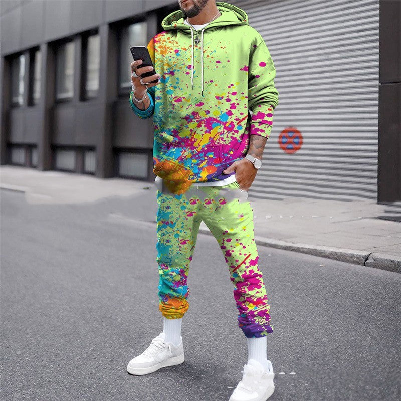 Colorful 3D Number Splash Camouflage Printing Suit