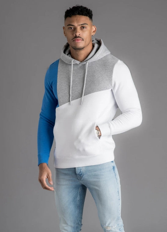 Stitching Contrast Color Casual Hoodie