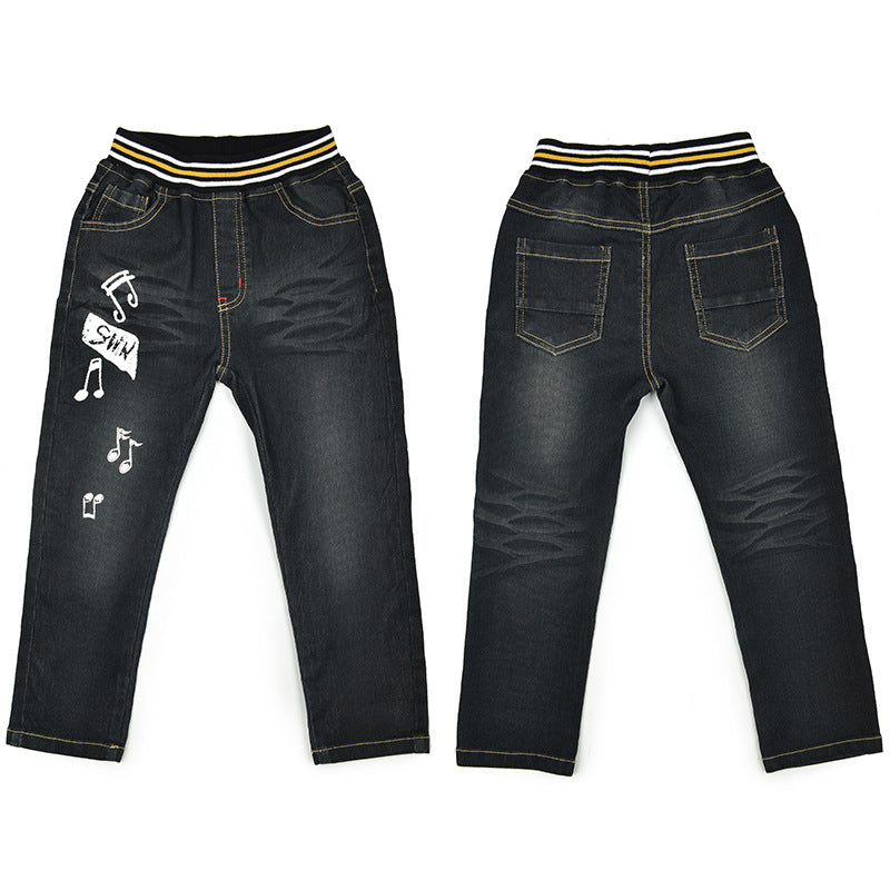 music logo baggy Boy's jeans