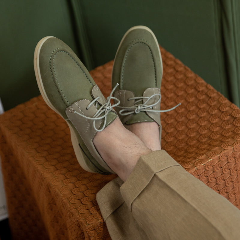 Hamptons Suede Lace-Up Boat Shoes