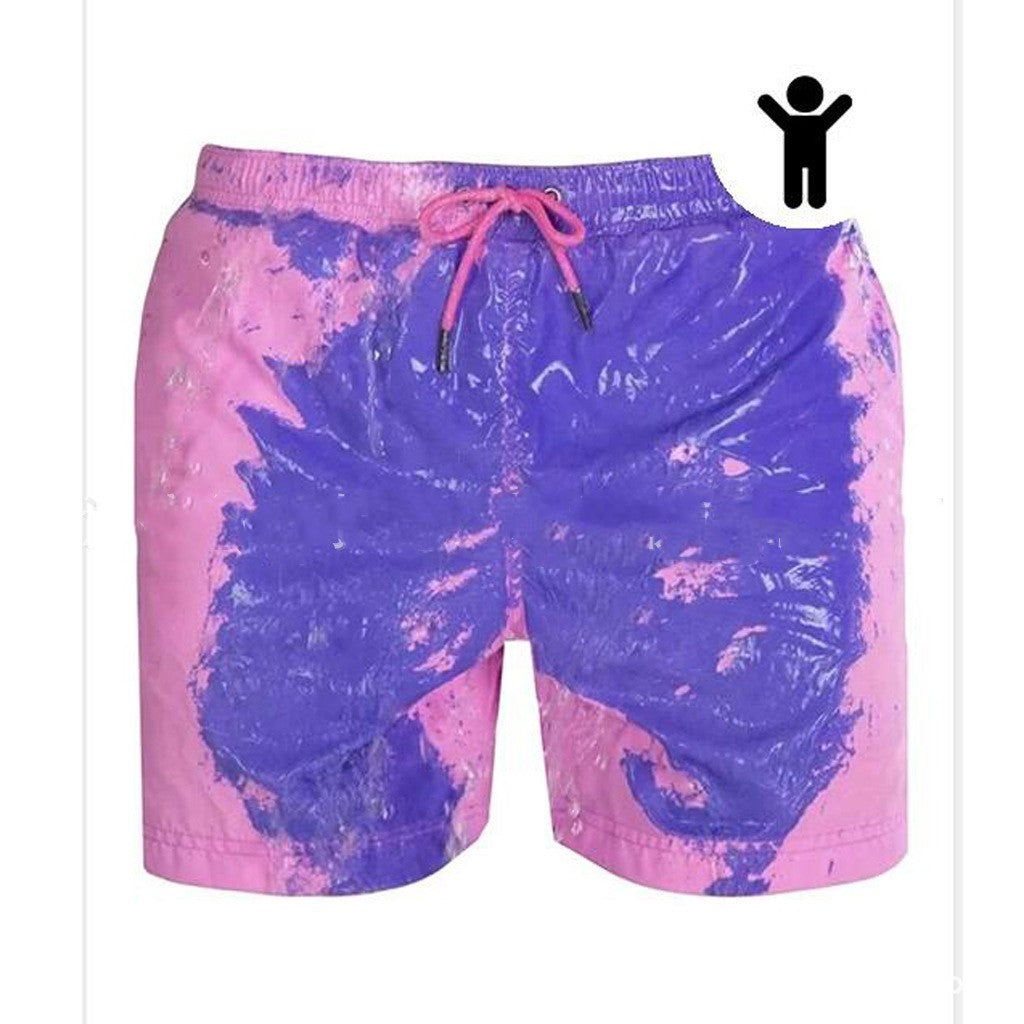 Magical Color Change Beach Shorts Summer Men Swimming Trunks