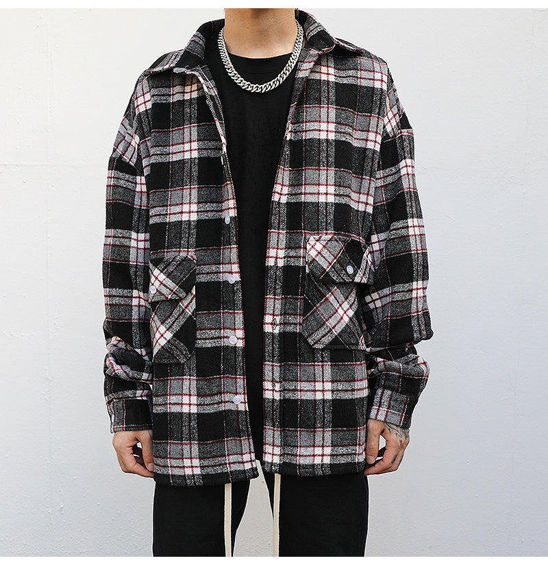 Plaid Woolen Jacket