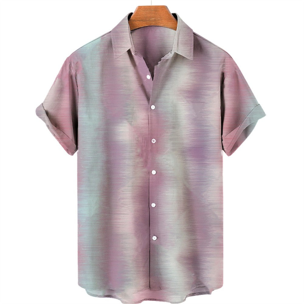 Casual Gradient Print Hawaiian Shirt