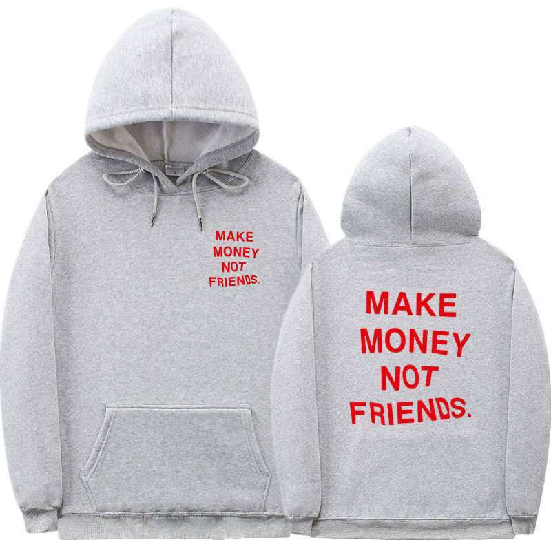 Letter printed men's and women's fleece hoodies