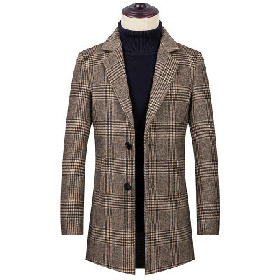 men's plaid trench coat