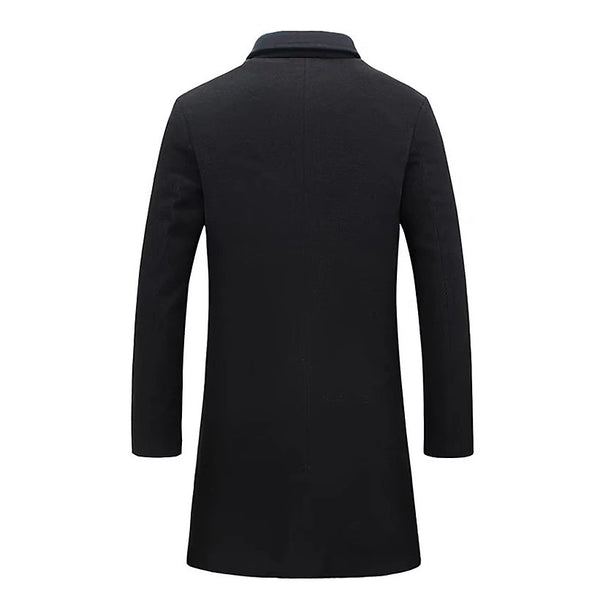 Men's Mid-length woolen Trench Coat