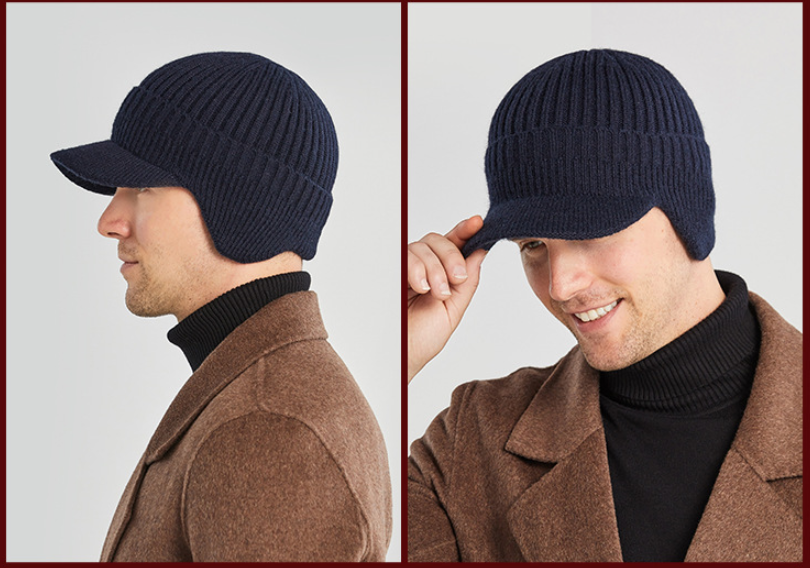 Autumn And Winter Outdoor Warm Ear Protection Knitted Hat