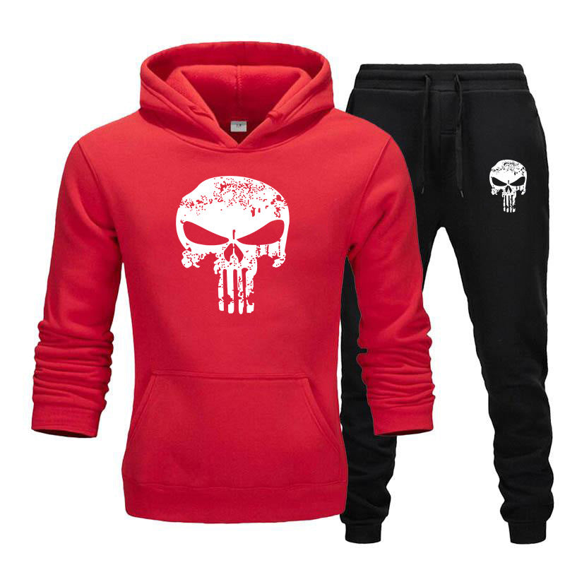 Tracksuit Men Skull Brand Autumn Winter Hooded