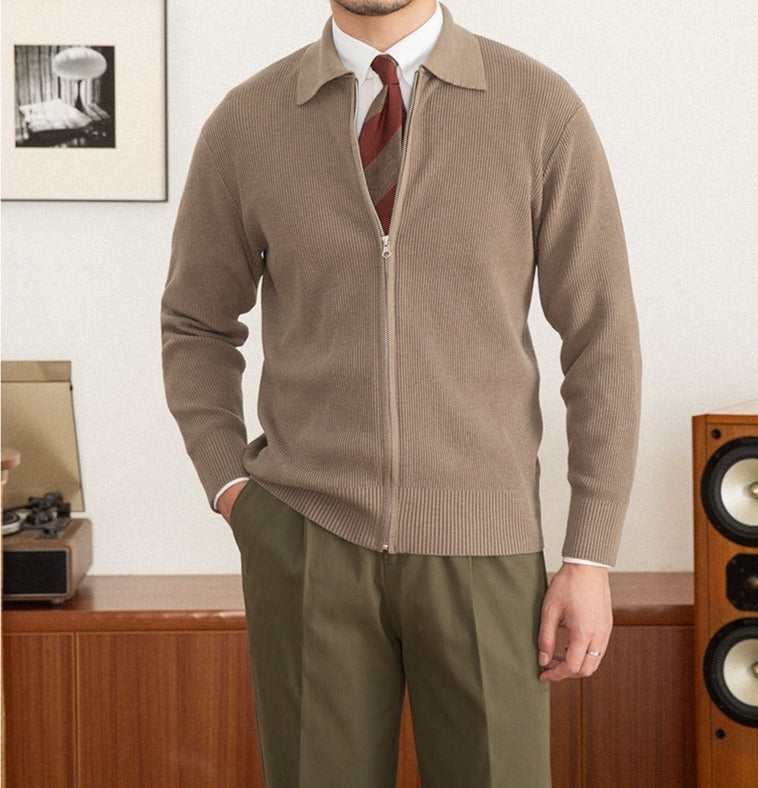 Warwick Textured Wool Blend Cardigan