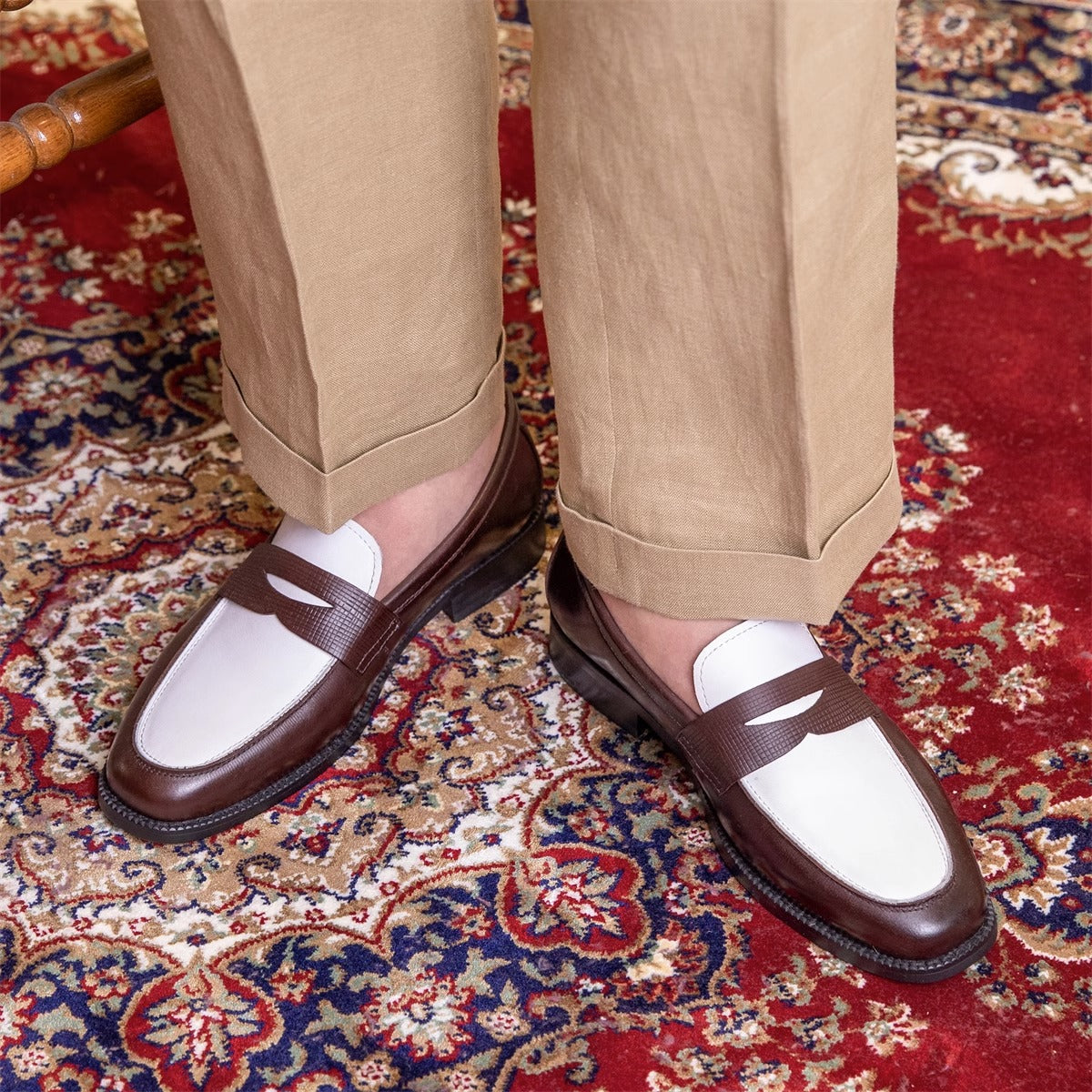 Paris Contrast Penny Loafers