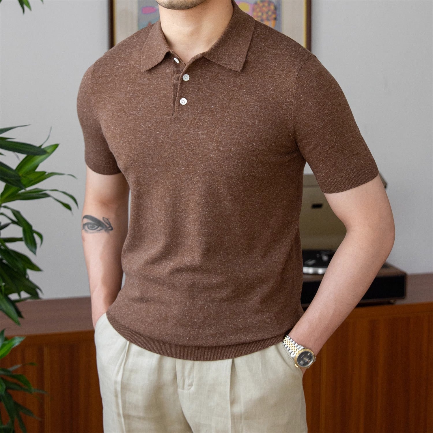 Rome Knitted Polo Shirt