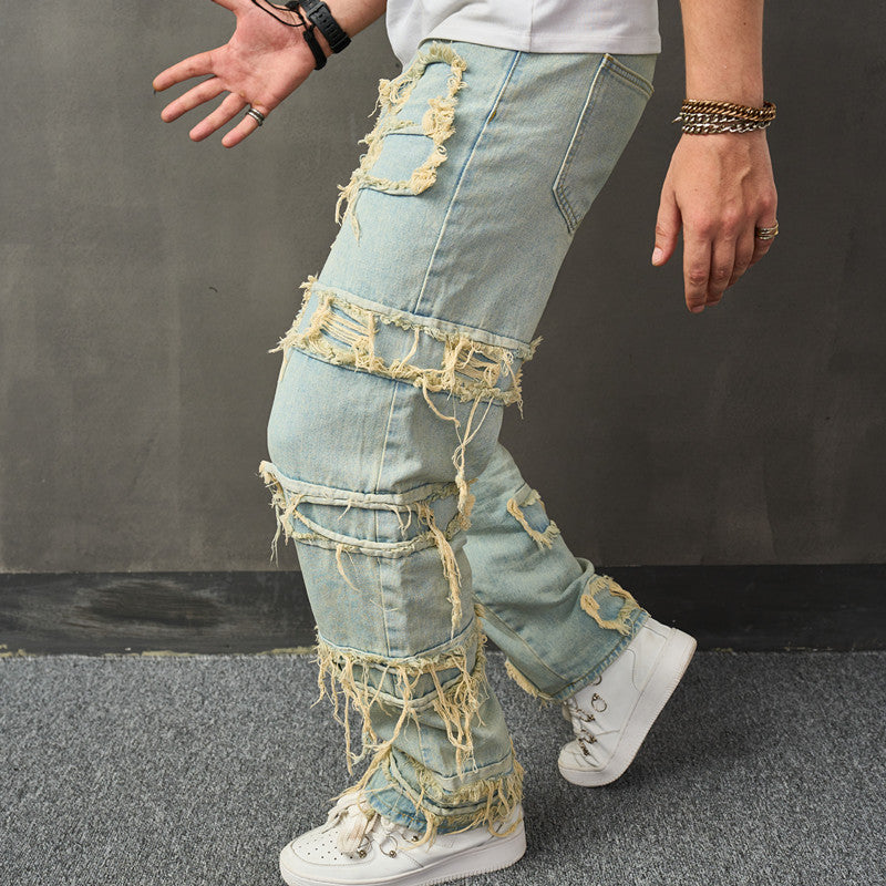 American Retro Wide Leg Jeans For Men