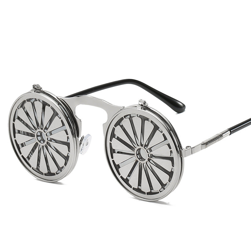 Steampunk Flip Men's Metal Prince Mirror Glasses