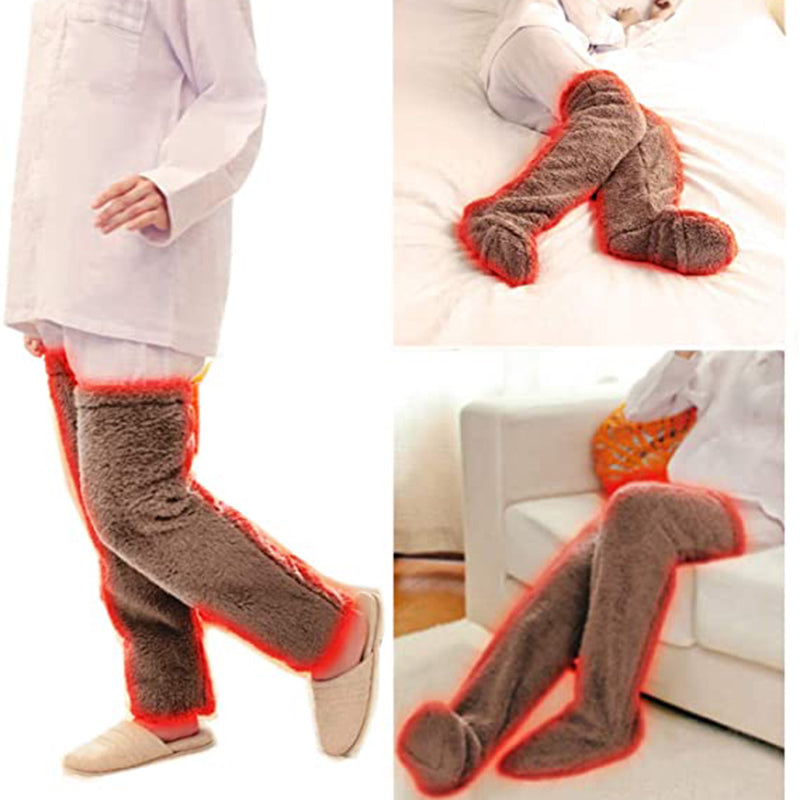 Over Knee High Fuzzy Long Socks Winter Warm Cold Leg Knee Joint Cold-proof Stockings