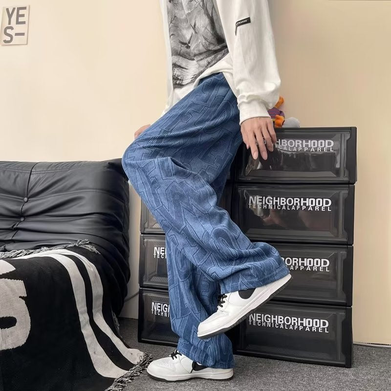 Ins High Street Hip Hop Straight Loose-fitting Mopping Pants