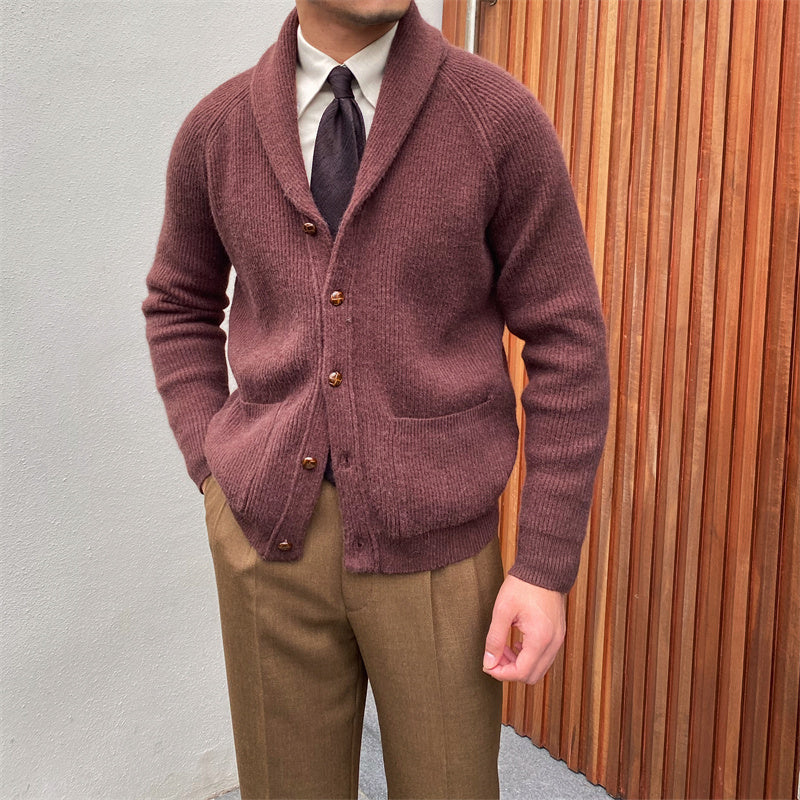 Bond Street Shawl Collar Knitted Cardigan