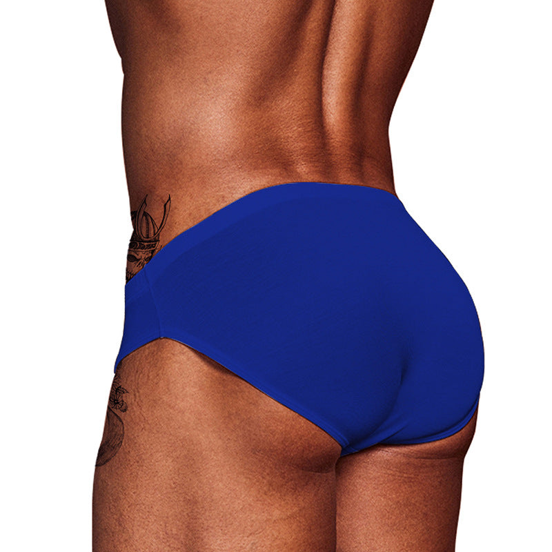 Men's Low Waist Breathable Solid Color Briefs