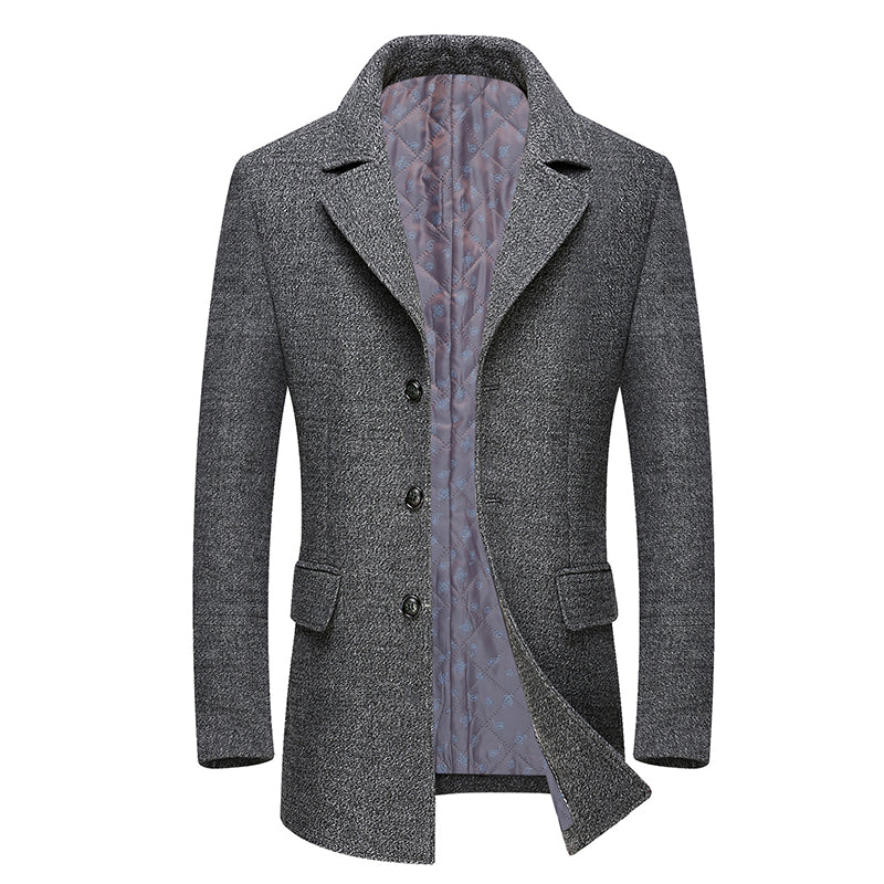 Winter Thick Men Wool trench coat