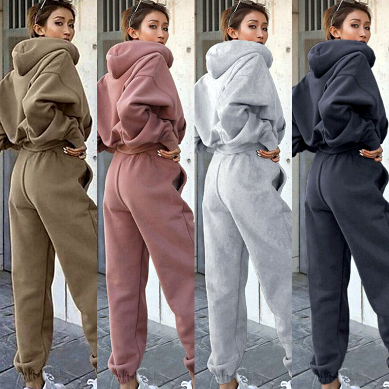 Autumn And Winter Women's New Casual Hoodie Coat Sports Suit