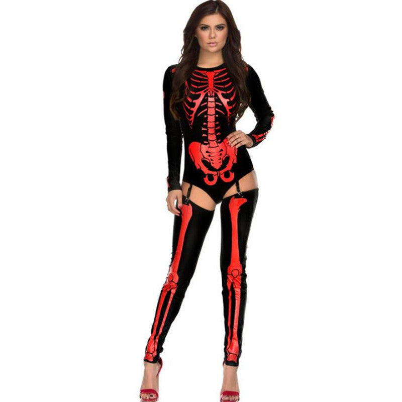 Halloween Cosplay Costume Skull Zombie Uniform for women