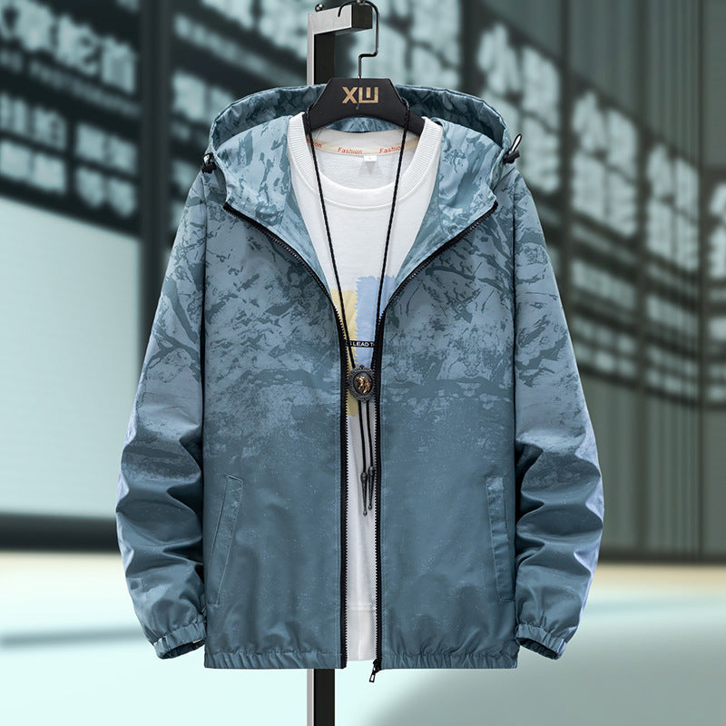 Spring And Autumn Thin Hooded Casual Clothes Handsome Student Jacket