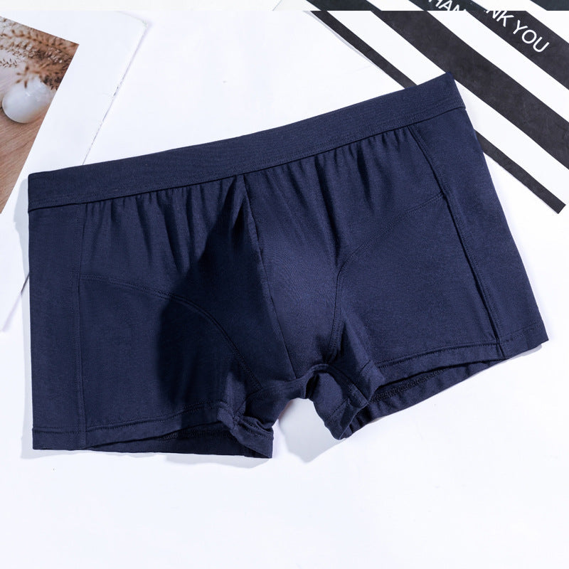 Men's Underwear Solid Color Boxers Breathable U Convex