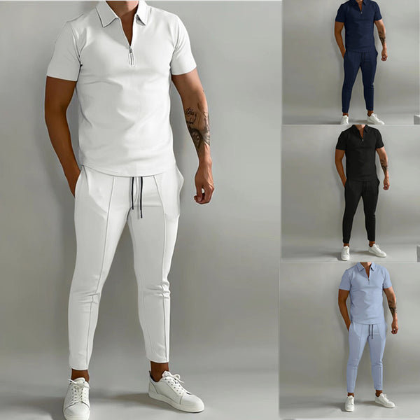 Traje deportivo informal delgado de verano para hombre