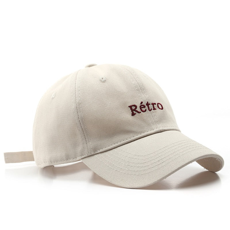 Sports Casual Soft Top Cotton Letters Embroidered Peaked Cap