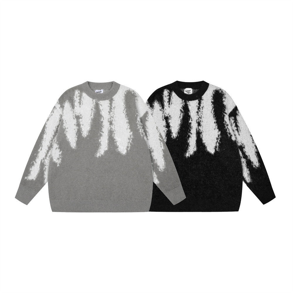 Maglione casual da uomo tie-dye