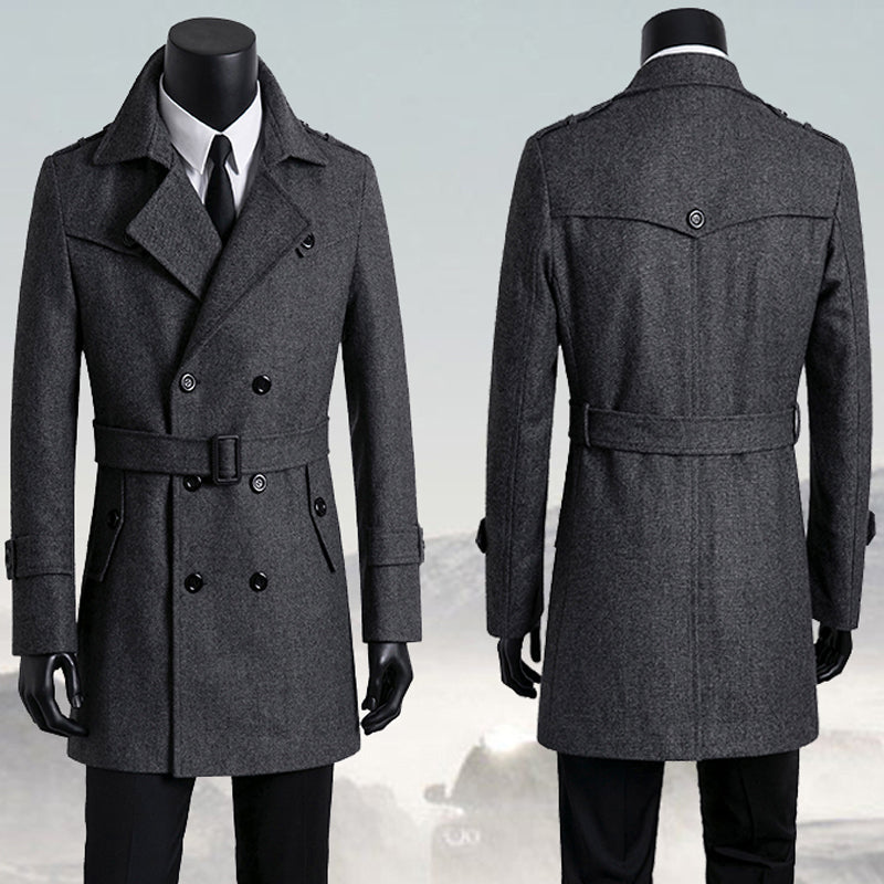 Tweed Men's Trench Coat