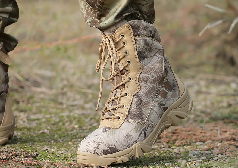 Python pattern desert tactical boots