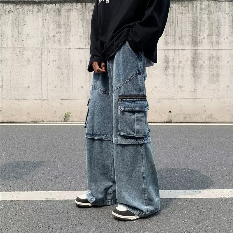 Cargo Wide Leg Loose Jeans