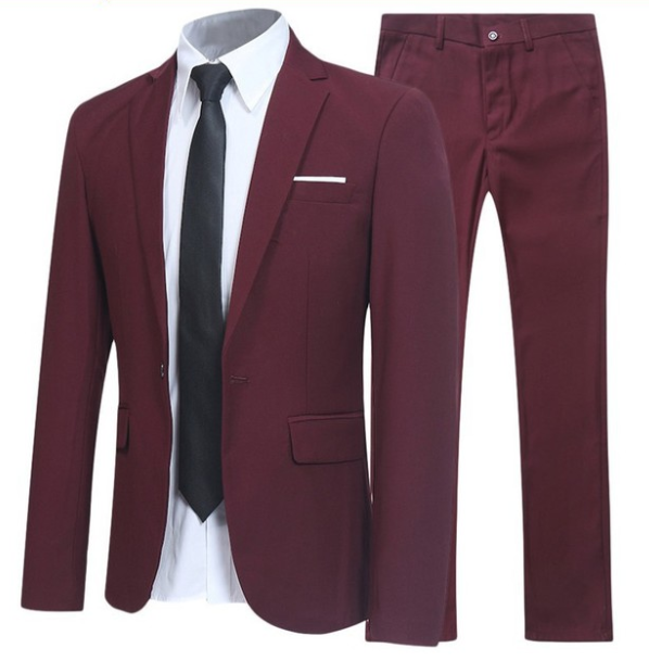 two-piece business suit men