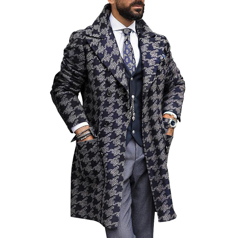 Printed trench coat men