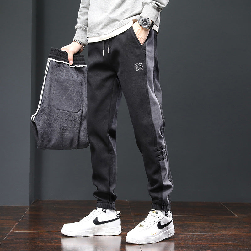 Fleece Lined Padded Warm Keeping Track Sweatpants